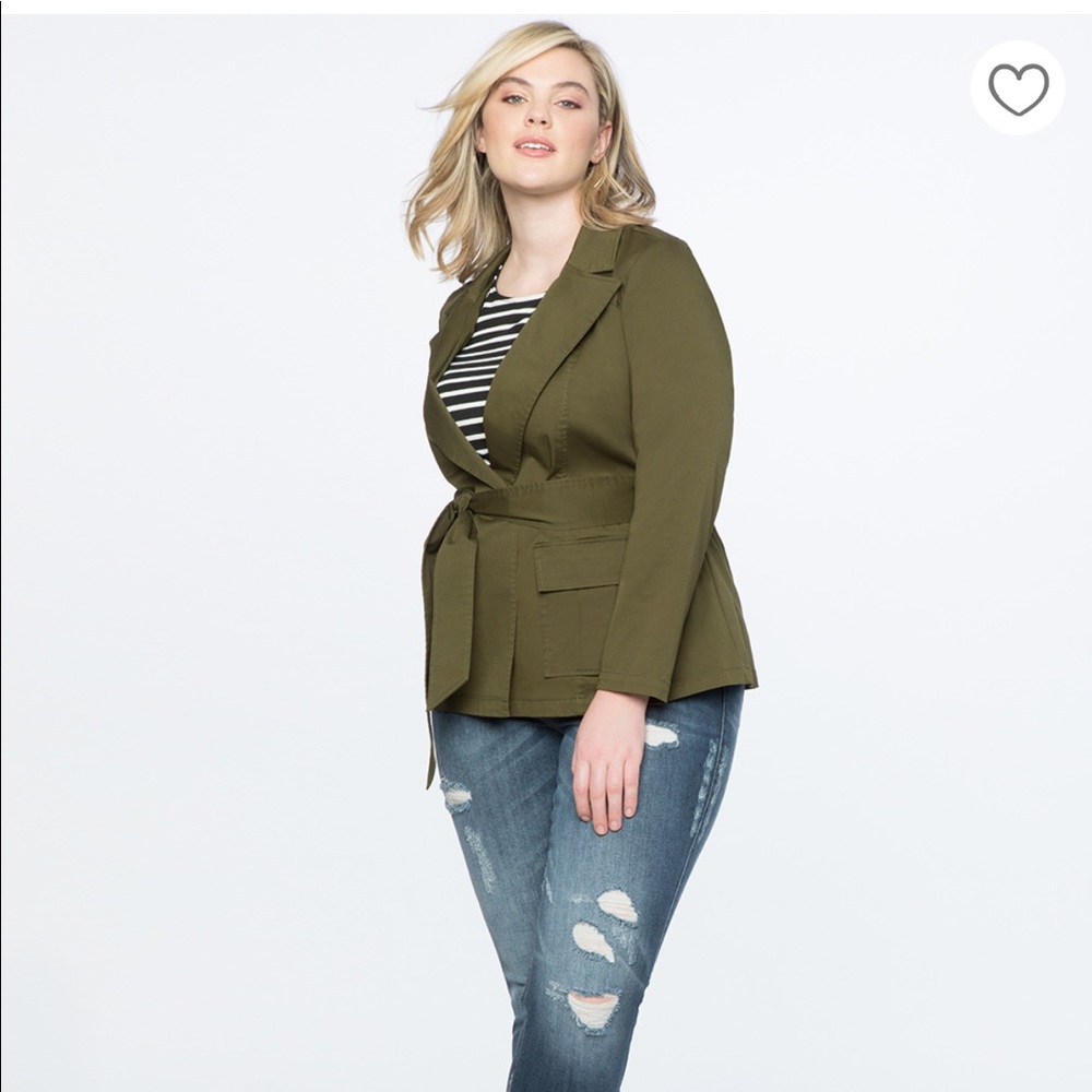 ELOQUII olive blazer size 22